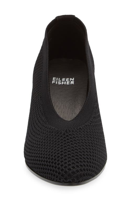 Eileen Fisher Gabby Knit Block-heel Pumps In Black