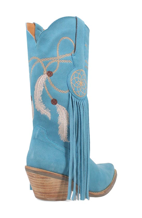 Dingo Day Dream Fringe Embroidered Western Boot In Blue