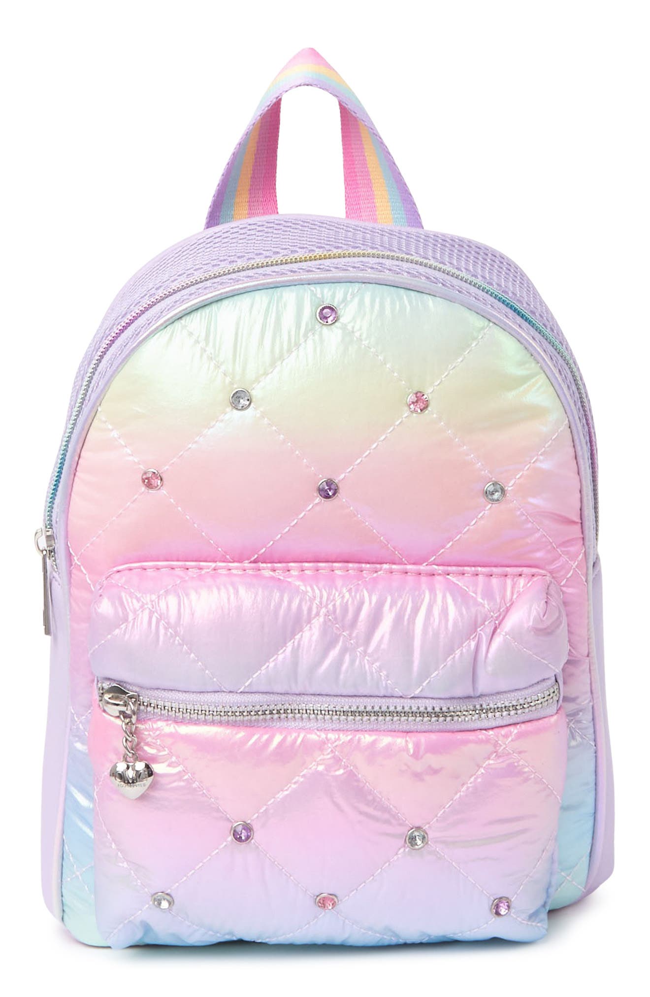 Omg Accessories Kids' Ombre Quilted Puff Mini Backpack In Lavender