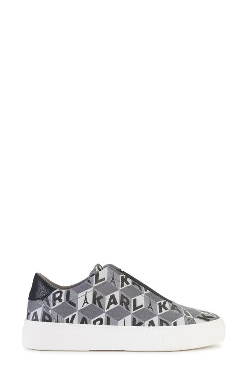 KARL LAGERFELD KARL LAGERFELD PARIS CASSANDA LOGO PRINT SLIP-ON SNEAKER