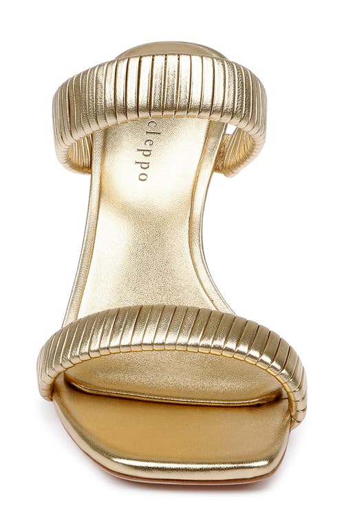 Shop Dee Ocleppo Jamaica Slide Sandal In Gold Leather
