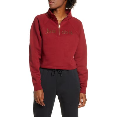 Nike Sportswear Shine Quarter Zip Crop Pullover