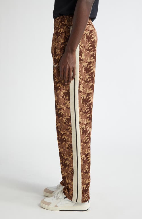 Shop Palm Angels Palms Camo Track Pants In Brown Off White