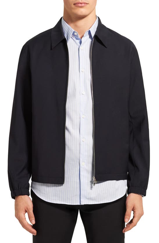 Shop Theory Irving Stretch Stripe Button-up Shirt In Olympic/ White