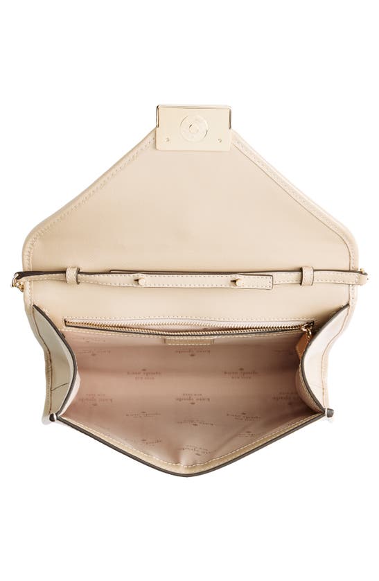Kate Spade Anna Medium Envelope Leather Convertible Clutch In Warm Beige