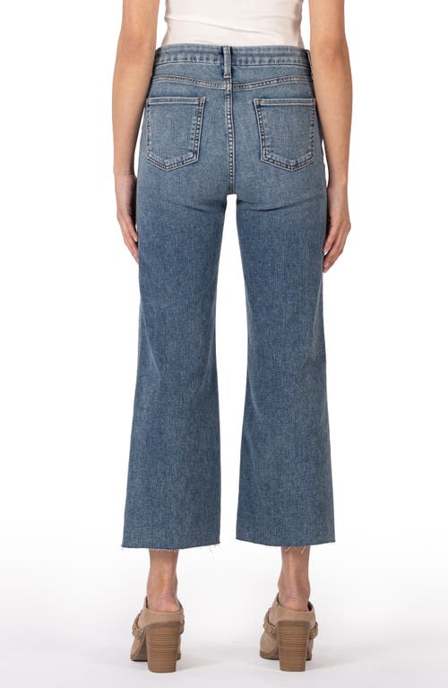 Shop Kut From The Kloth Meg High Waist Raw Hem Ankle Wide Leg Jeans In Gripping