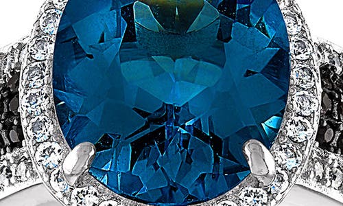 Fzn Swiss Blue Topaz Ring In Silver/blue