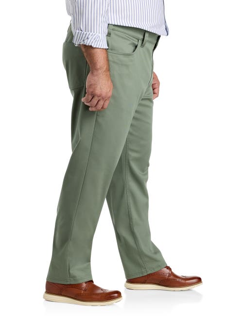 Oak Hill Premium By Dxl Oak Hill Straight-fit Tech Pants In Laurel Wreath
