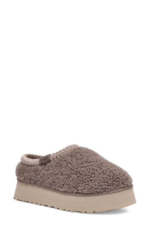 Shop Ugg(r) Tazz Maxi Curly Genuine Shearling Platform Slipper In Smoke Plume