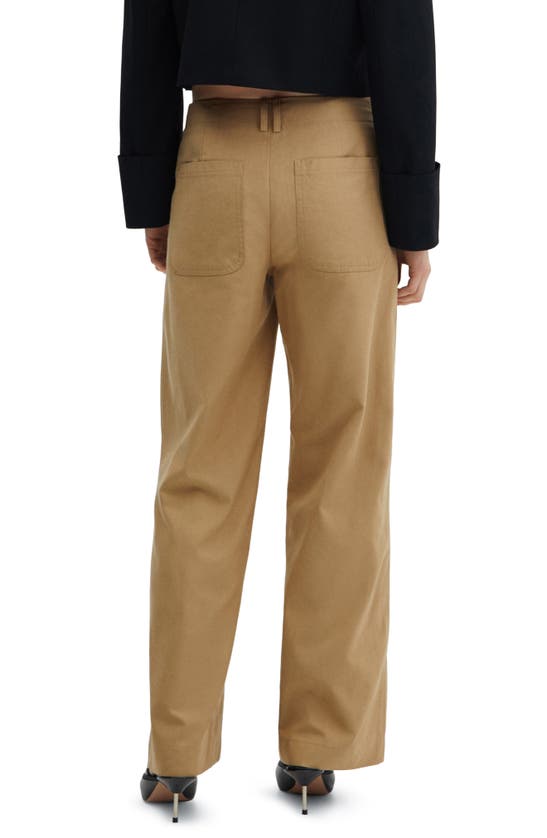 Mango Wide Leg Pants In Beige