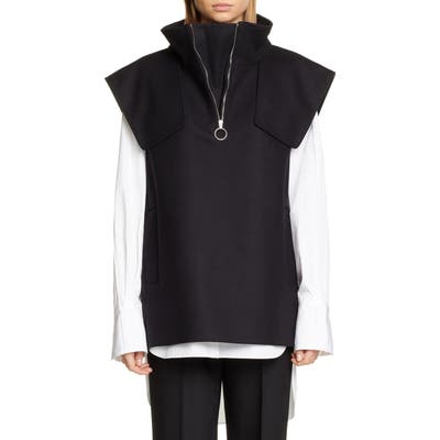 Partow Cortlandt Wool Blend Vest, Black