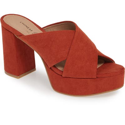 Chinese Laundry Teagan Cross Strap Platform Sandal, Red
