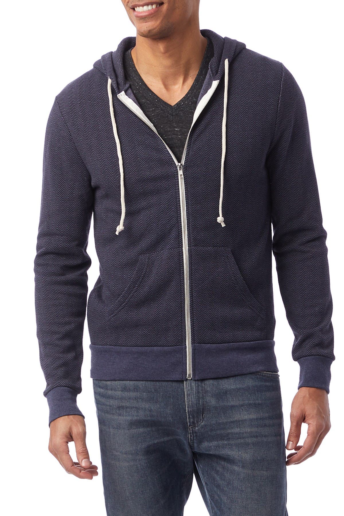alternative men's eco zip hoodie sweatshirt