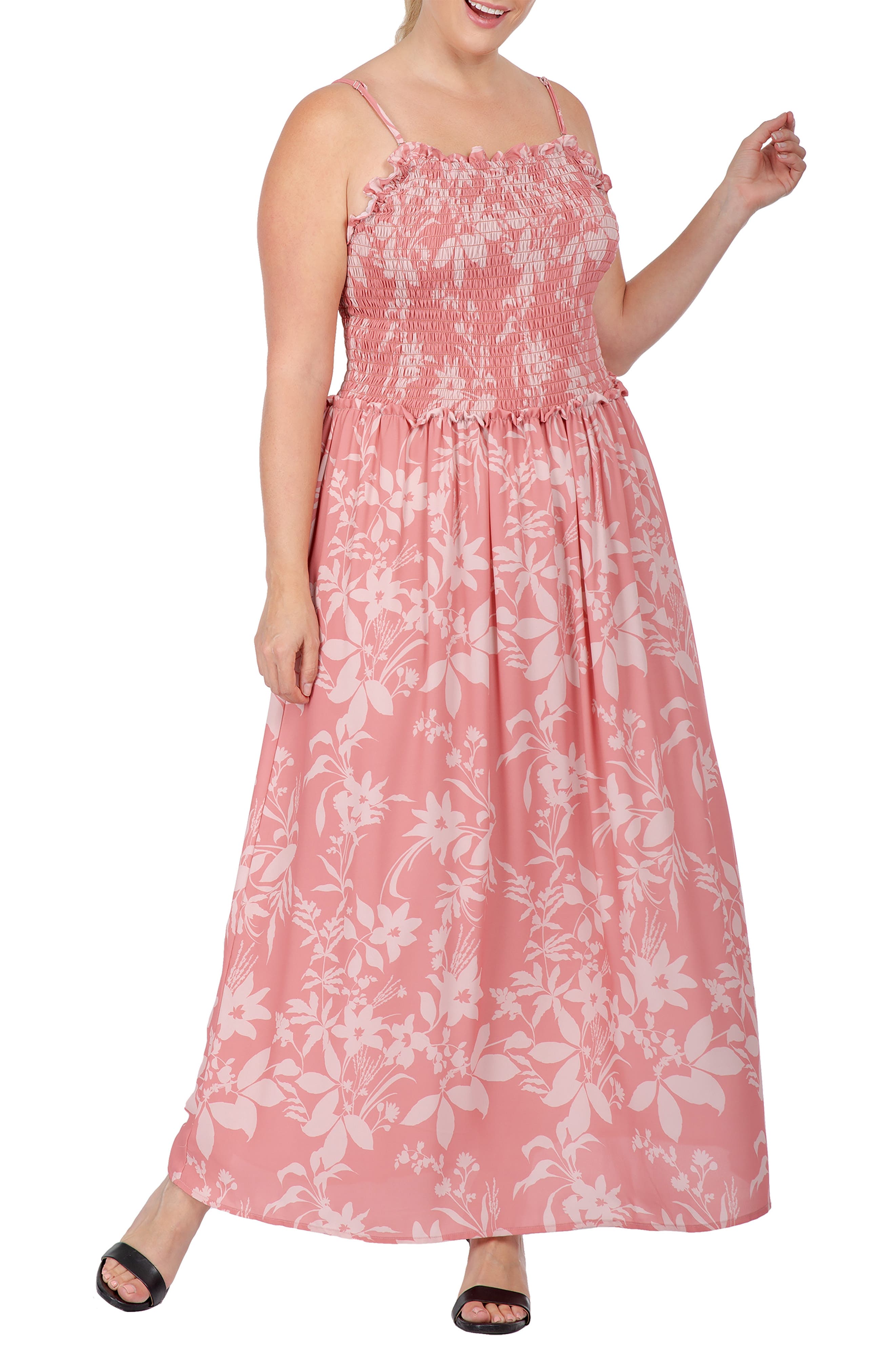 Nordstrom Women Clothing Dresses Summer Dresses Get to You Floral Maxi Sundress in Hydrangea Combo at Nordstrom 