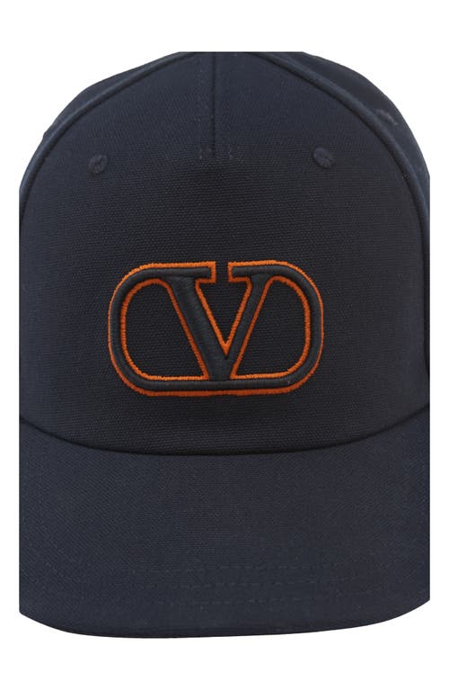 Shop Valentino Garavani Vlogo Baseball Cap In Nero