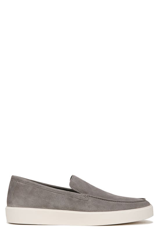 Vince Toren Mens Leather Slip On Loafers In Smokegrey