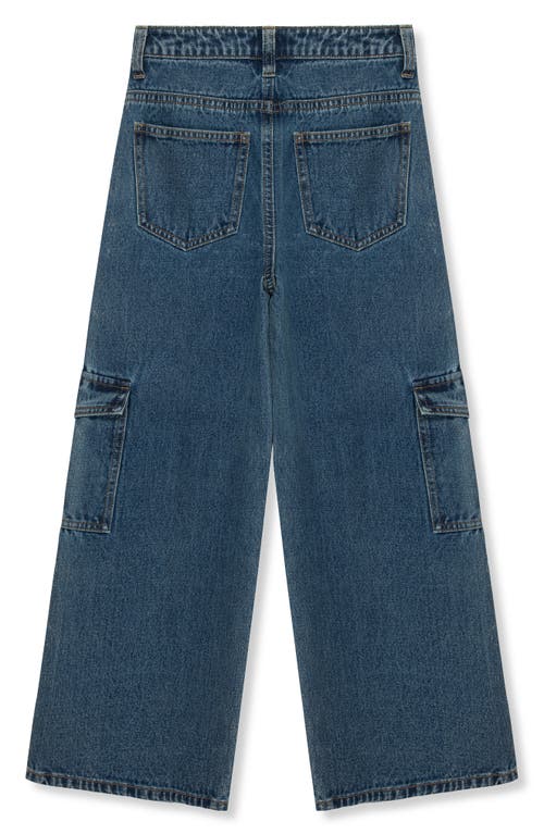 Shop Truce Kids' Nonstretch Cargo Jeans In Med Stone