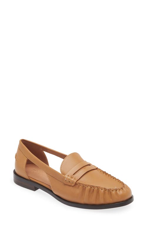 Madewell The Nye Cutout Penny Loafer in Desert Camel