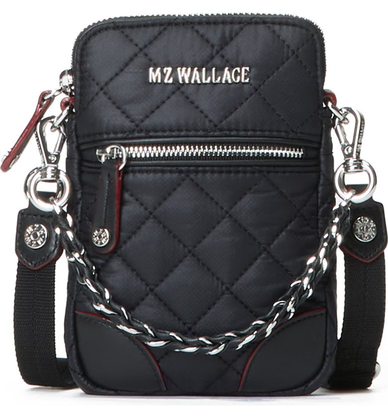 MZ WALLACE Micro Crosby Crossbody Bag, Main, color, BLACK/ BLACK