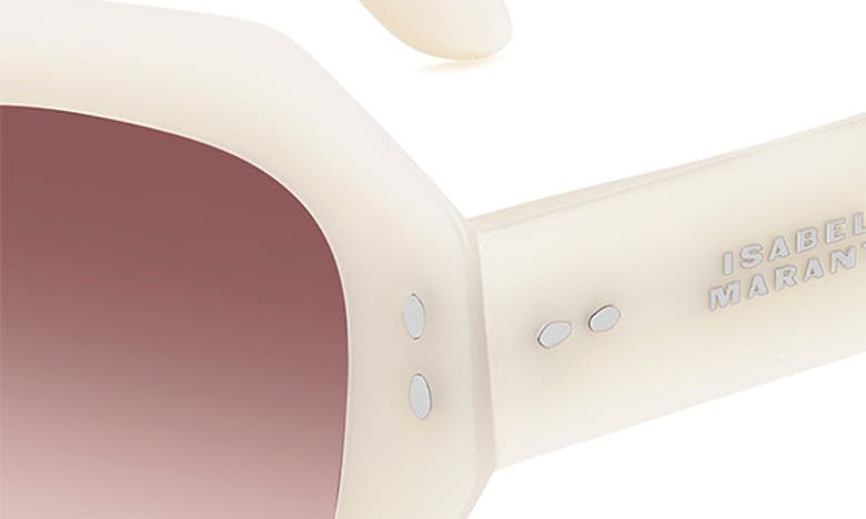 Shop Isabel Marant 52mm Gradient Geometric Sunglasses In Pearld White/ Burgundy Shaded