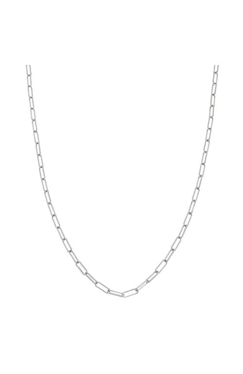 Sethi Couture Paper Clip Chain Necklace in White