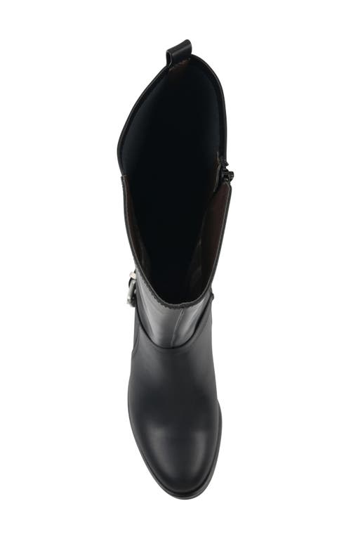 Cliffs By White Mountain Custard Tall Boot In Black Smooth