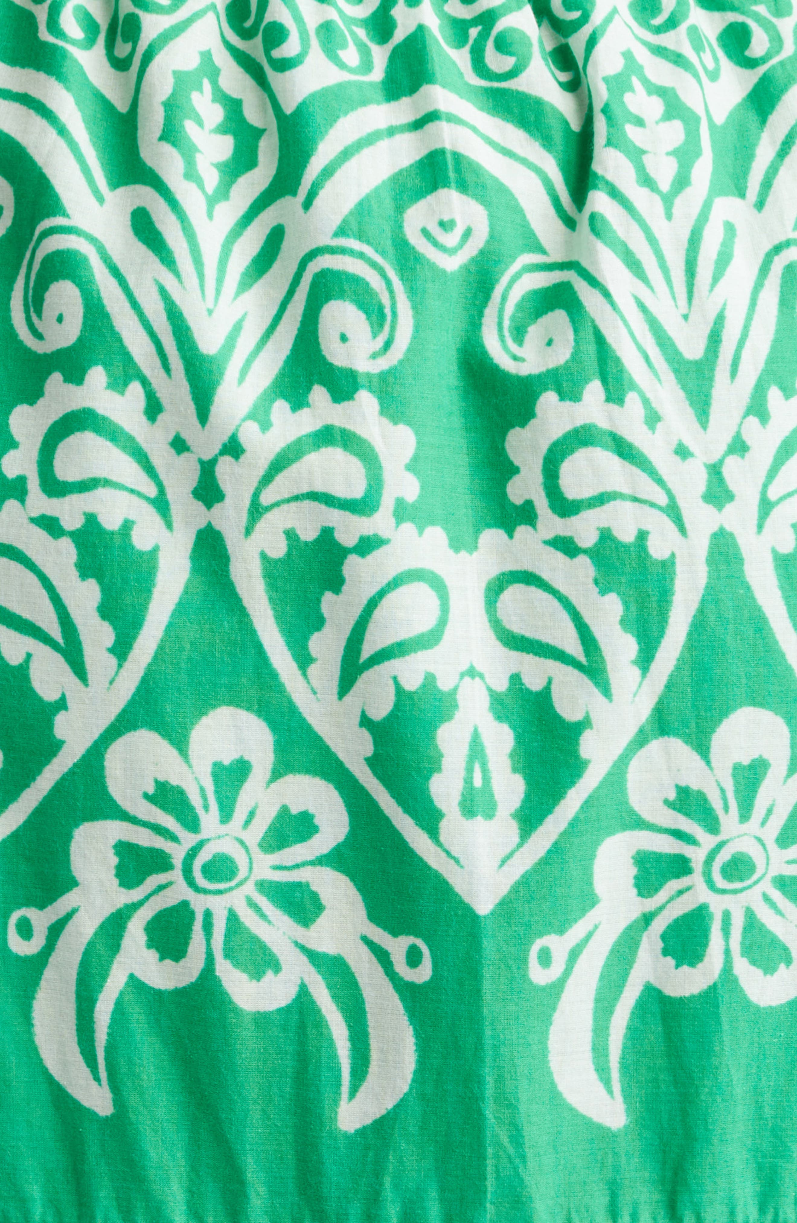 FARM Rio Sweet Garden One-Shoulder Tiered Maxi Dress in Sweet Garden Green  | Smart Closet