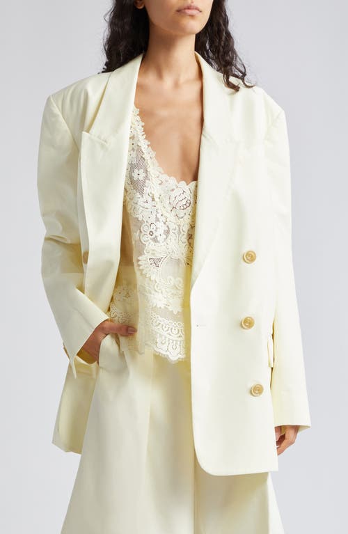 Zimmermann Harmony Poplin Double Breasted Jacket Lemon at Nordstrom,