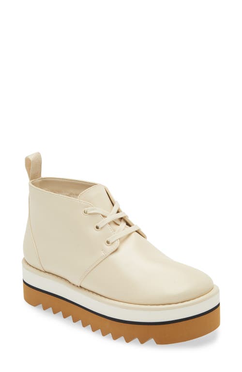 Shop Stella Mccartney Sneakelyse Platform Chukka Boot In 9200 Cream