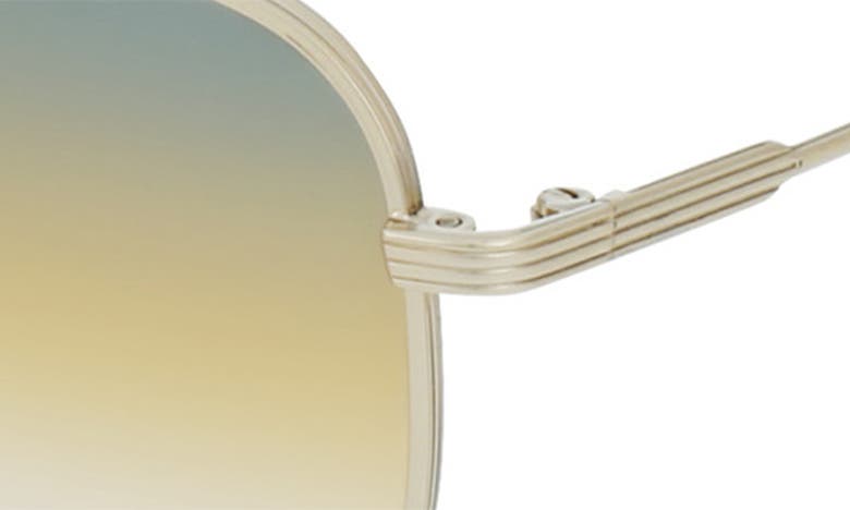 Victoria Beckham 60mm Gradient Sunglasses In Gold/ Green Honey Rose