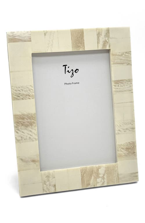 Tizo Bone Look Block Frame Natural White, 4 X 6 In Bone
