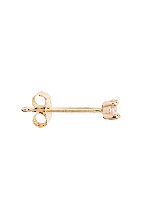 Anzie X Mel Soldera Single Diamond Stud Earring In Yellow Gold