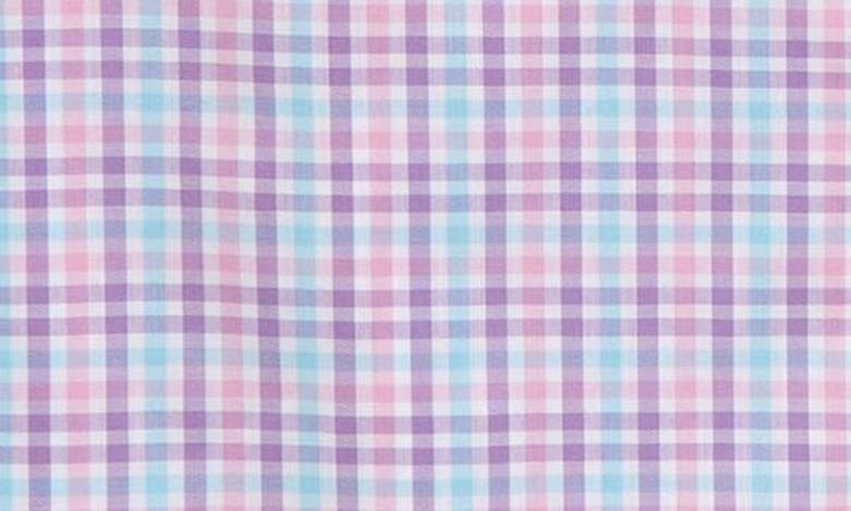Tallia Kids' Plaid Cotton Blend Dress Shirt In Purple/ Pink