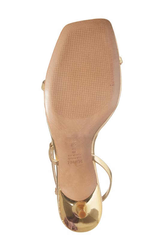 Shop Schutz Heloise Slingback Sandal In Ouro Claro Orch