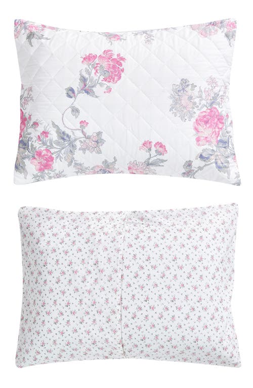 Shop Melange Home Rose Percale Cotton Quilt & Shams Set In Pink/pink