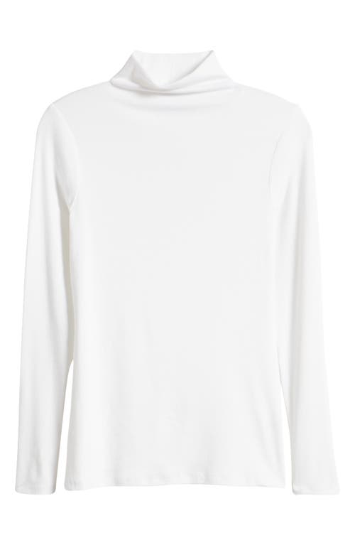 Shop Nordstrom Ribbed Pima Cotton Turtleneck In White