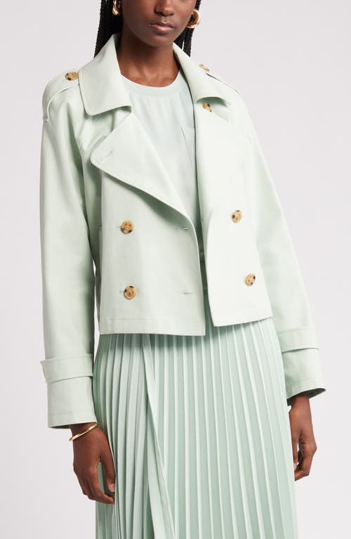 Nordstrom Crop Stretch Cotton Trench Coat at Nordstrom,