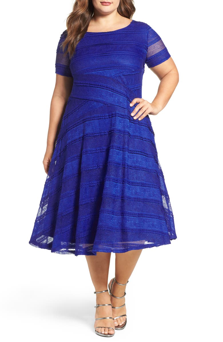 Sangria Lace Fit & Flare Dress (Plus Size) | Nordstrom