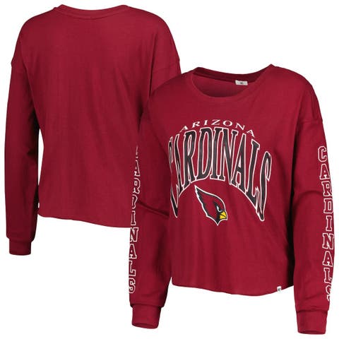 Women's '47 Red Tampa Bay Buccaneers Skyler Parkway Cropped Long Sleeve  T-Shirt