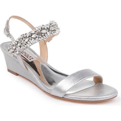 Badgley Mischka Larisa Wedge Sandal- Metallic
