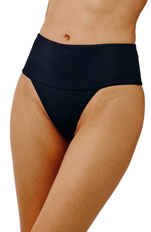 ViX Swimwear Jessica Solid High Waist Bikini Bottoms in Black