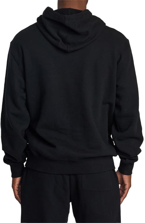 Shop Rvca Essential Pullover Hoodie In Black