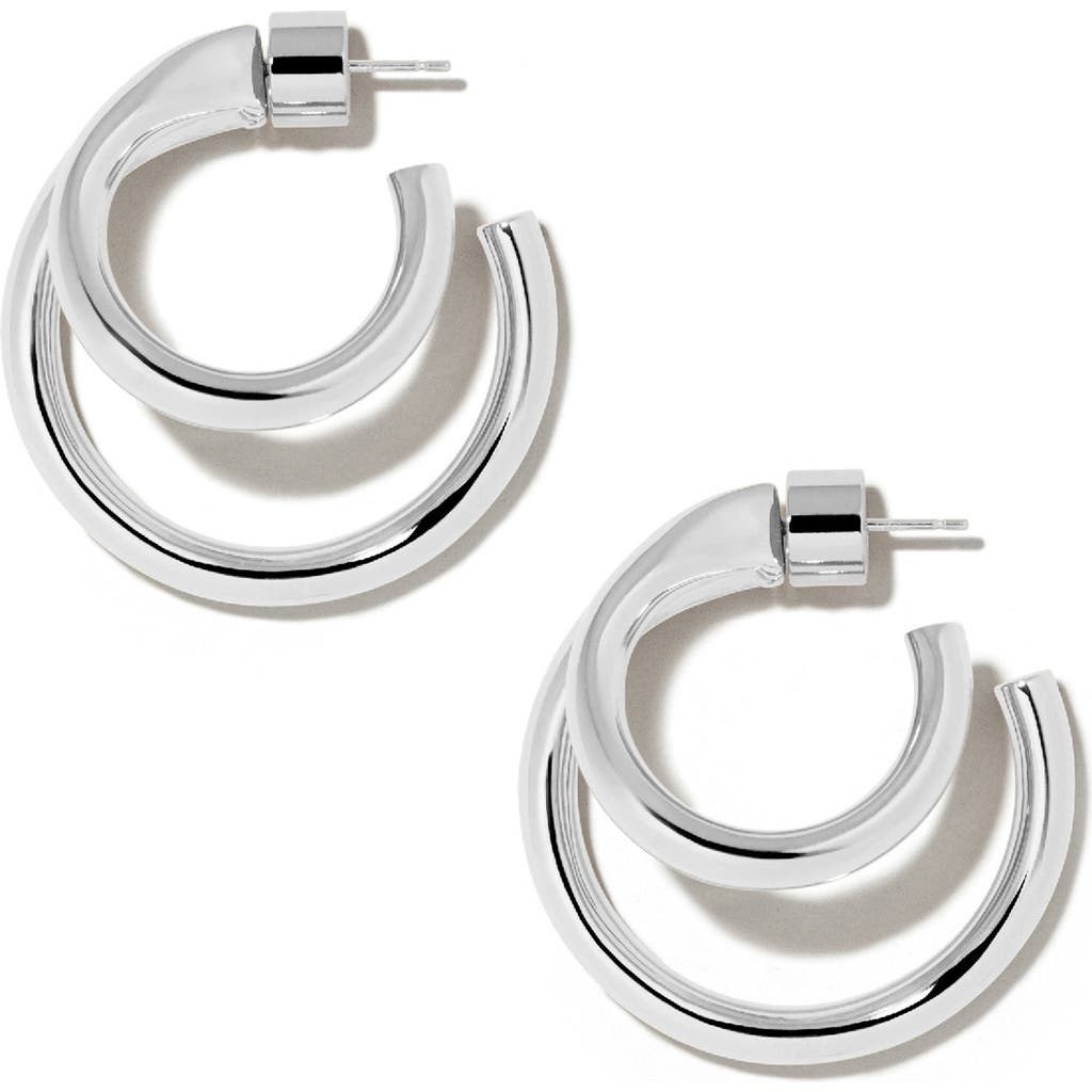 Jennifer Fisher Double Lilly Hoop Earrings In Silver