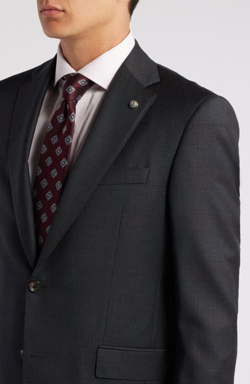 Shop Jack Victor Esprit Deco Plaid Wool Suit In Charcoal