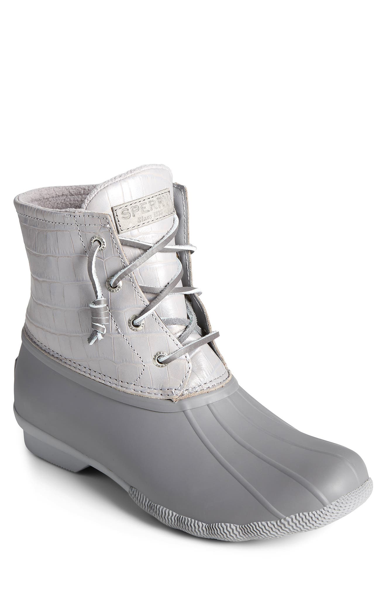 all grey sperry duck boots