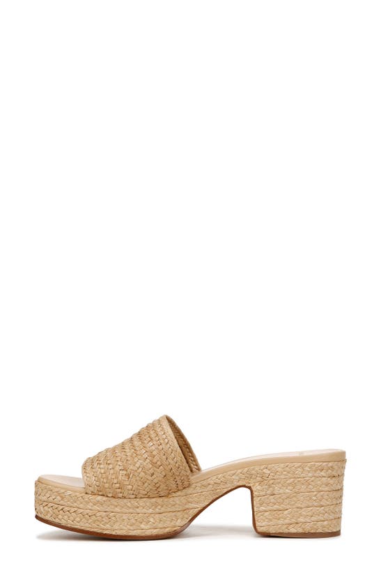 Shop Vince Margo Raffia Platform Slide Sandal In Toastedwheat