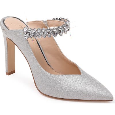 Jewel Badgley Mischka Stella Crystal Mule Pump, Metallic