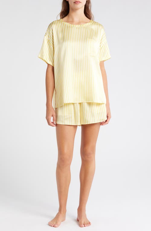 Shop Lunya Washable Silk Short Pajamas In Midsummer Stripe