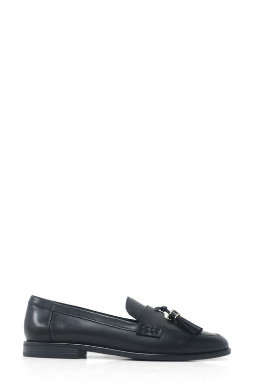 Kenneth Cole Lyra Tassel Loafer In Black Leather