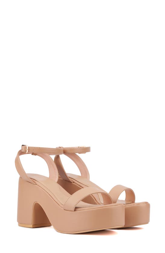 Shop Olivia Miller Charmer Platform Sandal In Nude